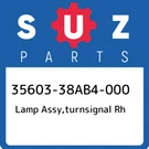 35603-38AB4-000 Suzuki Lamp Assy,turnsignal Rh 3560338AB4000, New Genuine Oem. Fixed Price $124.79.