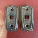 1920 's 1930 Fancy Bronze Interior Light Switch Plate Pair (2) For Hupmobile. Fixed Price $44.99.