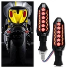 Carleef 2PCS Motorcycle Turn Signals Led,cool Flowing Red-amber. Fixed Price $13.99.