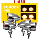 4-40X Motorcycle Chrome Bullet Turn Signal Light Drl Indicator Amber Front Rear. Fixed Price $77.73.