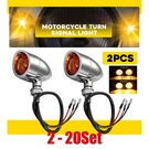 2-20X Motorcycle Chrome Bullet Turn Signal Light Amber Lamp Drl Indicators 10MM. Fixed Price $68.14.