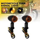 2PCS Mini Bullet Turn Signals Amber Lights For Motorcycle Cruiser Bobber Chopper. Fixed Price $15.19.