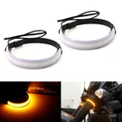 Universal Wrap Around Mount Amber Led Turn Signal Light Strips For Motorcycle. Fixed Price $12.09.