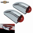 Pair Mini Marker Lights W/amber+red Lens Single Filament Chrome Fits For Harley. Fixed Price $26.99.