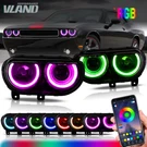 Projector Lamps For Dodge Challenger 2008-2014 Rgb Led Halo Headlights Kit. Fixed Price $424.99.