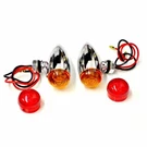 New Pair Of Emgo Chrome Amber Orange Red Led Bullet Turn Signal Lights 12V. Fixed Price $24.95.