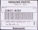 Kawasaki Lamp Assembly Part Number 23037-0388. Fixed Price $59.99.