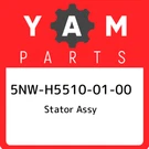 5NW-H5510-01-00 Yamaha Stator Assy 5NWH55100100, New Genuine Oem Part. Fixed Price $571.04.