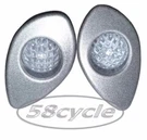2007-2008 Honda CBR600RR 1000RR Greggs Custom Signals Silver Fluted Front Lights. Fixed Price $98.95.
