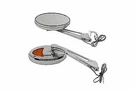 Ellipse Mirror Set With Led Turn Signal For Harley Davidson By V-twin. Fixed Price $173.90.