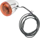 Chris Deuce-style Turn Signal Chrome Bracket Mount With Amber Lens 8887A. Fixed Price $31.36.