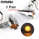 1PAIR Motorcycle Bullet Led Turn Signal Chrome Light Indicator For Harley Biker. Fixed Price $20.95.