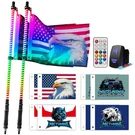 Mictuning 2 Pack 3FT Cob Whip Lights For Utv Atv With 360 Spring Base, Rgb. Fixed Price $221.19.