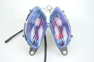 Front Turn Signals For Suzuki 99-07 GSX-R1300 With Bulbs Striped Lens. Fixed Price $45.95.
