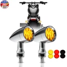 2PCS Chrome Bullet 15 Leds Motorcycle Turn Signal Lights Front And Rear Indicato. Fixed Price $35.99.