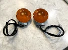 Oem Harley 68713-94A Touring Softail Chrome Rear Flat Turn Signals Amber. Fixed Price $59.99.