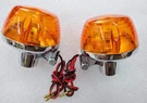 Honda CB100 CB350 CB450 CB500 CB750 Dual Filament Front Turn Signal Set. Fixed Price $22.00.