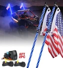 2X 4FT Led Blue Whip Light Antenna Flag Pole Quick Release Base For Atv Utv Jeep. Fixed Price $99.99.