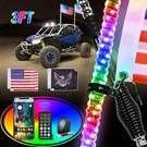 2PCS 3FT Rgb Led Whip Light With Spring Base Remote App Control W/diy Chasing Pa. Fixed Price $208.99.