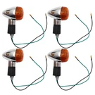 Motorcycle Turn Signal Blinker Indicator Light Chrome X4 For Honda Suzuki Yamaha. Fixed Price $15.97.