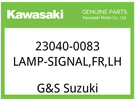 Kawasaki Oem Part 23040-0083 Lamp-signal,fr,lh. Fixed Price $83.49.