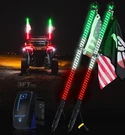 Xprite Pair 3FT Flagpole Spiral Led Lighted Whip Antenna W/ Spring Mexico Flags. Fixed Price $132.04.