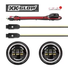 Glow XK042011-B Black 12V Led 4.5" Running Light Bluetooth Kit For Harley. Fixed Price $197.99.