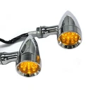 Motorcycle Turn Signals Indicator Blinker Lights Amber Chrome Bullet For Suzuki. Fixed Price $19.94.