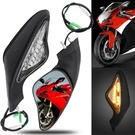 Rearview Mirror W/ Signal Light For Ducati 848 1198S 1198R 1098S 1098R. Fixed Price $85.49.