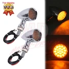 2X Led Chrome Motorcycle Bullet Turn Signals Light Indicators Blinkers Amber 12V. Fixed Price $19.45.