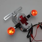 Cross Tail Light Brake Turn Signal Chrome Metal For Harley Big Twin Fl. Fixed Price $40.69.