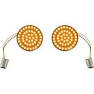 Custom Genesis Solid Amber Front Turn Signal Insert Harley Fl Fx GEN4A1157. Fixed Price $109.95.