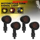 Bullet Turn Motorcycle Black Signals Blinker Lights For Harley Sportster 4-12X. Fixed Price $102.59.