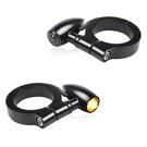 Universal Motorcycle Front Fork Mounting Led Turn Signals Lights 12V Amber Bl.... Fixed Price $56.59.