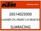 Ktm Oem Part 26514025000 Flasher Cpl.front L/s Rear R/s. Fixed Price $45.97.