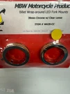 Custom Dynamics 56MM Led Chrome W/ Clear Lens Fork Wrap Arounds Victory 05-15. Fixed Price $199.00.