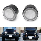 Clear Lens White Led Halo Drl Light Amber Turn Signal Lamps For Jeep Wrangler Jk. Fixed Price $36.09.