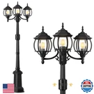 Redluck Motion Sensor Outdoor Post Lights 3-HEAD Dusk To Dawn Lamp. Fixed Price $255.77.