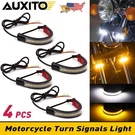4X Switchback W/a Fork Turn Signal Daytime Fit Motorcycle Drl Light Strips. Fixed Price $21.27.
