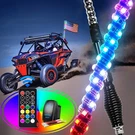 Gooacc 1PC 4FT Led Whip Light With Spring Base Spiral Rgb Chasing Rf Remote L.... Fixed Price $93.76.