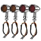 4PCS Turn Signal Indicator Amber&red Light Blinker Chrome M10 - Lens Replaceable. Fixed Price $35.14.