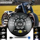 For Harley Davidson Fat Boy Flstf 7" Round Led Headlight Halo Drl Turn Signals. Fixed Price $40.99.