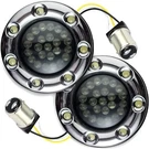 Eagle Lights 2" Led Front Harley Davidson Turn Signals Chrome Trim Ring Halo Drl. Fixed Price $99.99.