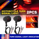 Motorcycle Turn Signal Blinker Indicator Light Red Black Bullet Front Rear 12V. Fixed Price $16.99.