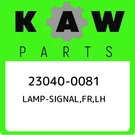 23040-0081 Kawasaki Lamp-signal,fr,lh 230400081, New Genuine Oem Part. Fixed Price $149.38.