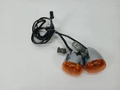 Harley-davidson 2013 Dyna Super Glide Front Turn Signals Chrome W/ Orange Lenses. Fixed Price $109.00.