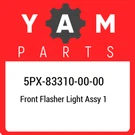 5PX-83310-00-00 Yamaha Front Flasher Light Assy 5PX833100000, New Genuine Oem. Fixed Price $135.90.