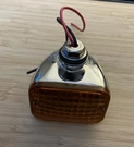 Custom Chrome Baron Marker Light Amber Lens Dual Element 31-585. Fixed Price $50.00.