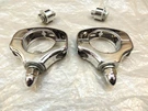 (2) Oem Harley-davidson Chrome Windshield Mounting 41MM Fork Clamps 58439-91A. Fixed Price $50.00.