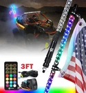 Xprite Rgb Spiral Whip Lights 3FT/4FT/5FT Led 360 Remote Control For Utv Atv. Fixed Price $108.32.